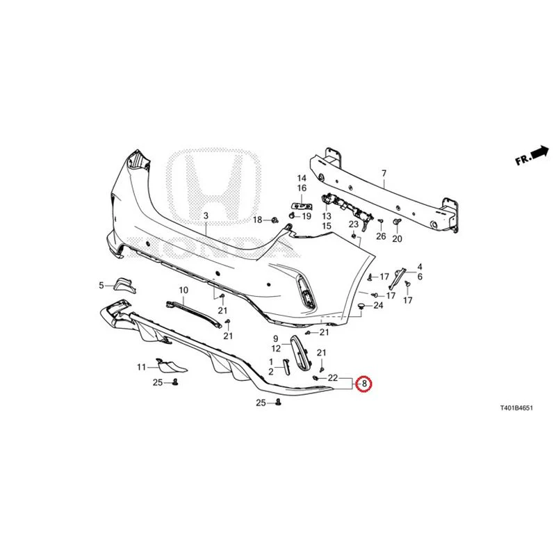 [NEW] JDM HONDA CIVIC FL5 2023 Rear Bumper (Type R) GENUINE OEM - Image 13