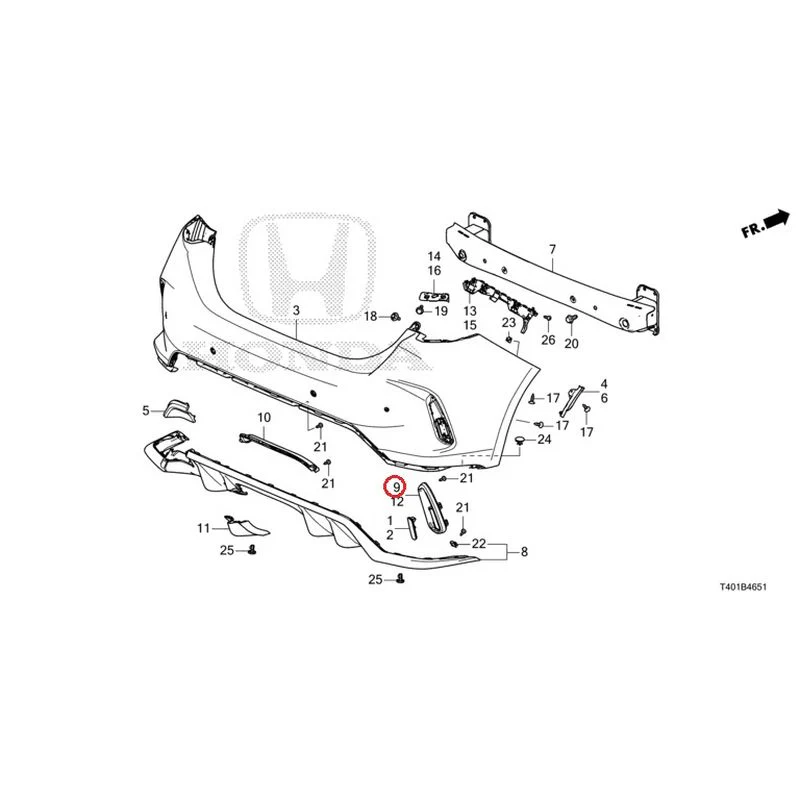 [NEW] JDM HONDA CIVIC FL5 2023 Rear Bumper (Type R) GENUINE OEM - Image 14