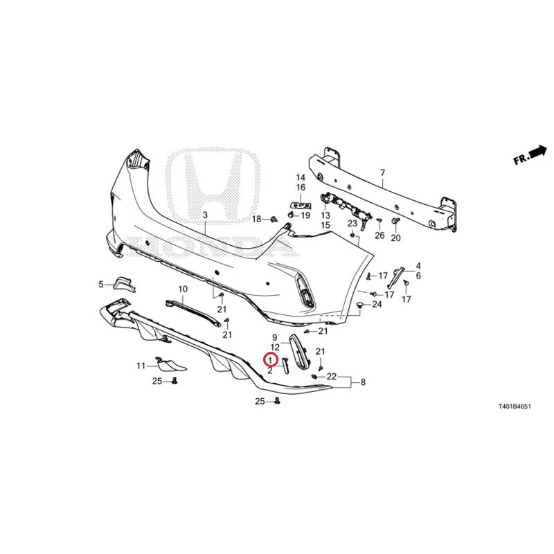 [NEW] JDM HONDA CIVIC FL5 2023 Rear Bumper (Type R) GENUINE OEM - Image 2
