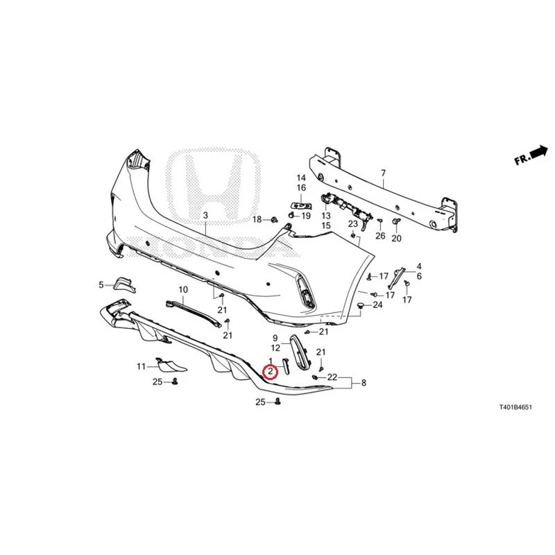 [NEW] JDM HONDA CIVIC FL5 2023 Rear Bumper (Type R) GENUINE OEM - Image 3