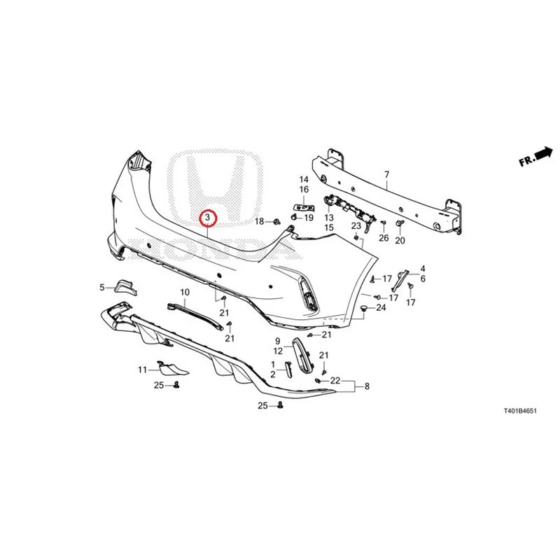 [NEW] JDM HONDA CIVIC FL5 2023 Rear Bumper (Type R) GENUINE OEM - Image 6
