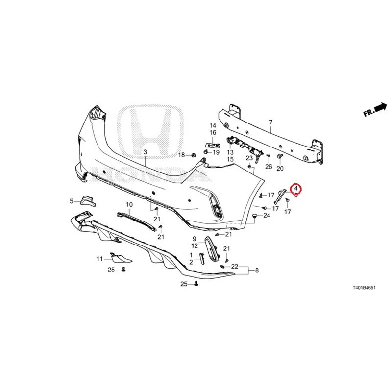 [NEW] JDM HONDA CIVIC FL5 2023 Rear Bumper (Type R) GENUINE OEM - Image 9