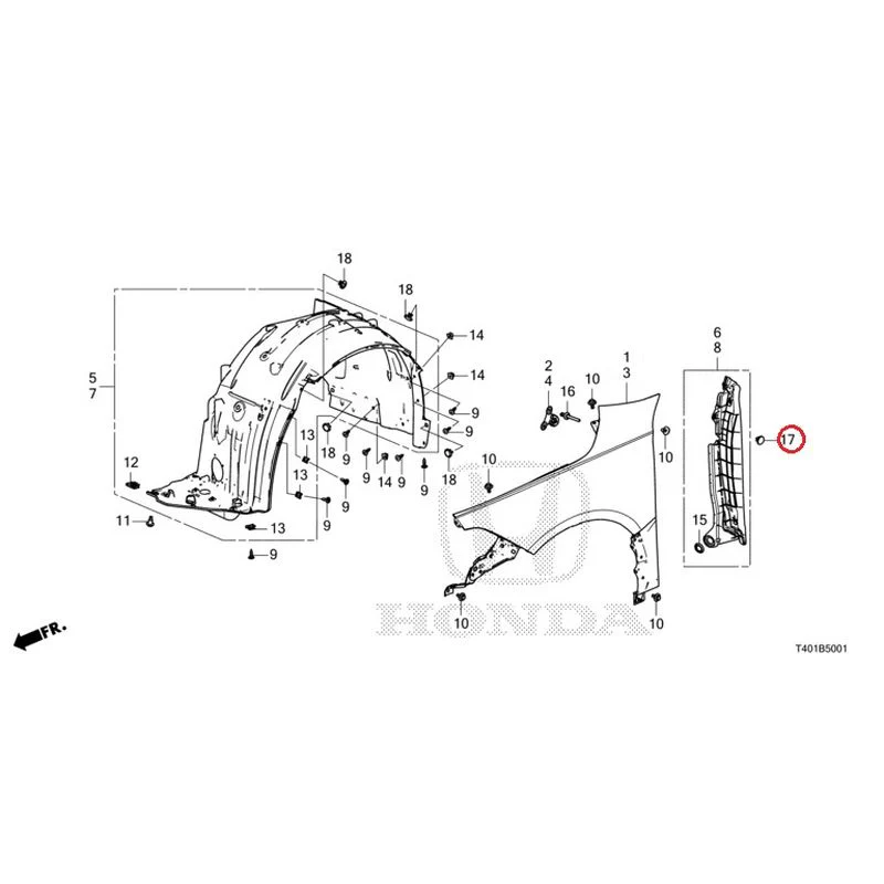 [NEW] JDM HONDA CIVIC FL5 2023 Front Fender (Type R) GENUINE OEM - Image 18