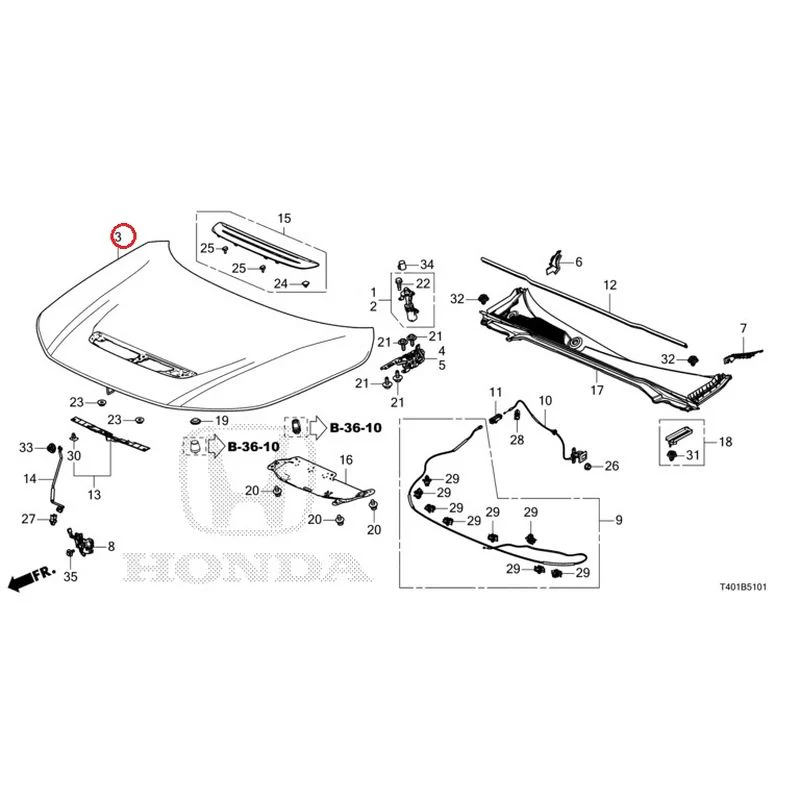 [NEW] JDM HONDA CIVIC FL5 2023 Bonnet (Type R) GENUINE OEM - Image 4