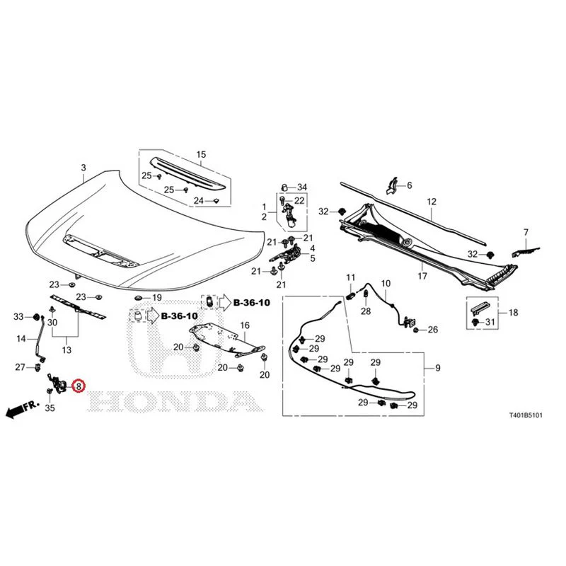 [NEW] JDM HONDA CIVIC FL5 2023 Bonnet (Type R) GENUINE OEM - Image 9