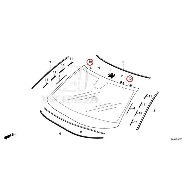 [NEW] JDM HONDA CIVIC FL5 2023 Front Windshield GENUINE OEM - Image 11