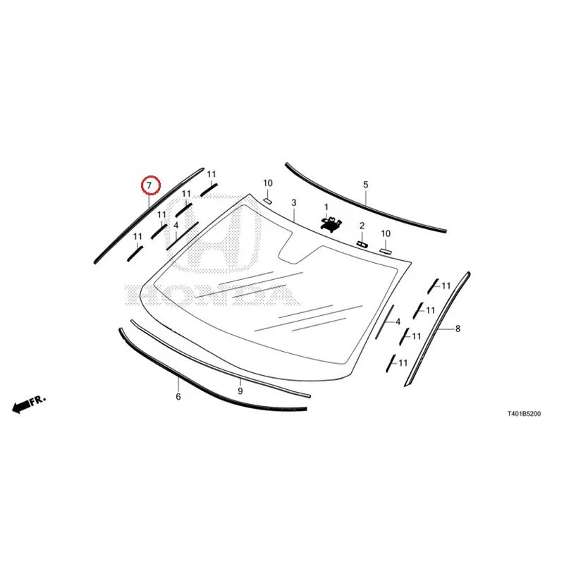[NEW] JDM HONDA CIVIC FL5 2023 Front Windshield GENUINE OEM - Image 8