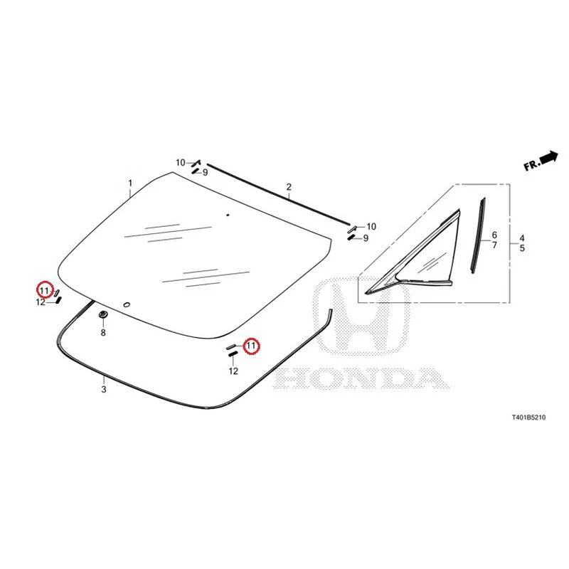 [NEW] JDM HONDA CIVIC FL5 2023 Rear Windshield Glass/Quarter Glass GENUINE OEM - Image 12