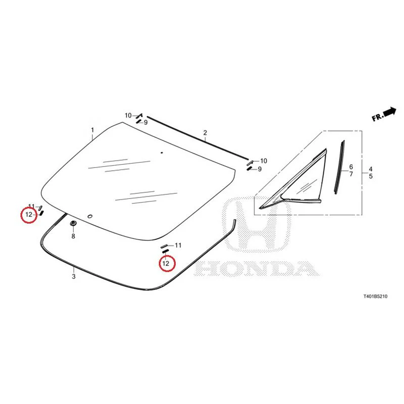 [NEW] JDM HONDA CIVIC FL5 2023 Rear Windshield Glass/Quarter Glass GENUINE OEM - Image 13