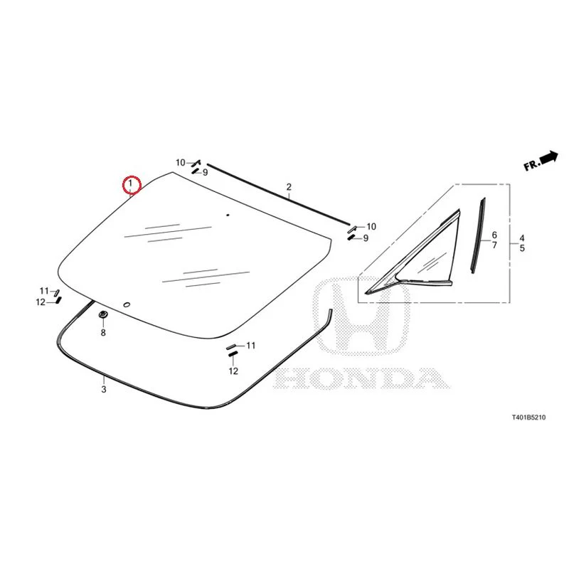 [NEW] JDM HONDA CIVIC FL5 2023 Rear Windshield Glass/Quarter Glass GENUINE OEM - Image 2