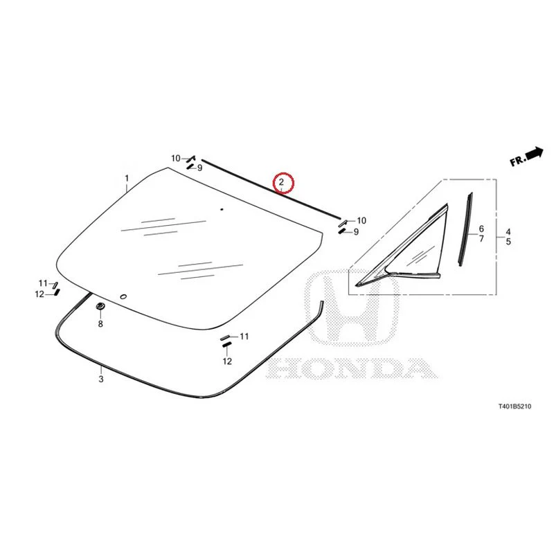 [NEW] JDM HONDA CIVIC FL5 2023 Rear Windshield Glass/Quarter Glass GENUINE OEM - Image 3