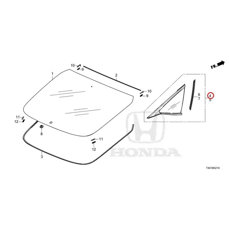 [NEW] JDM HONDA CIVIC FL5 2023 Rear Windshield Glass/Quarter Glass GENUINE OEM - Image 5