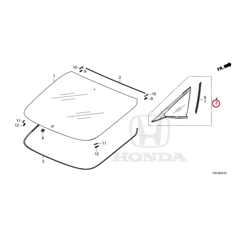 [NEW] JDM HONDA CIVIC FL5 2023 Rear Windshield Glass/Quarter Glass GENUINE OEM - Image 6