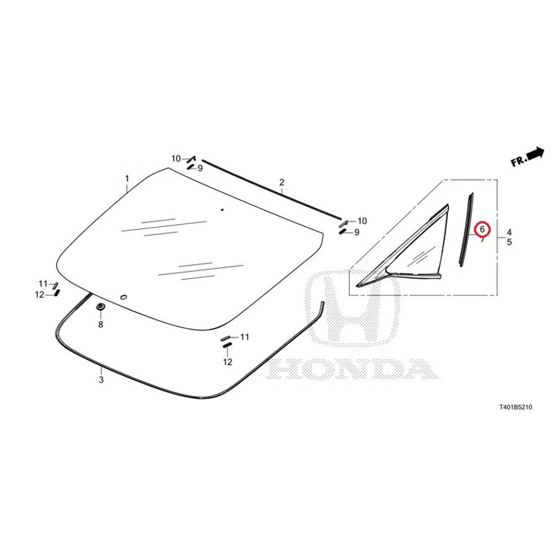 [NEW] JDM HONDA CIVIC FL5 2023 Rear Windshield Glass/Quarter Glass GENUINE OEM - Image 7
