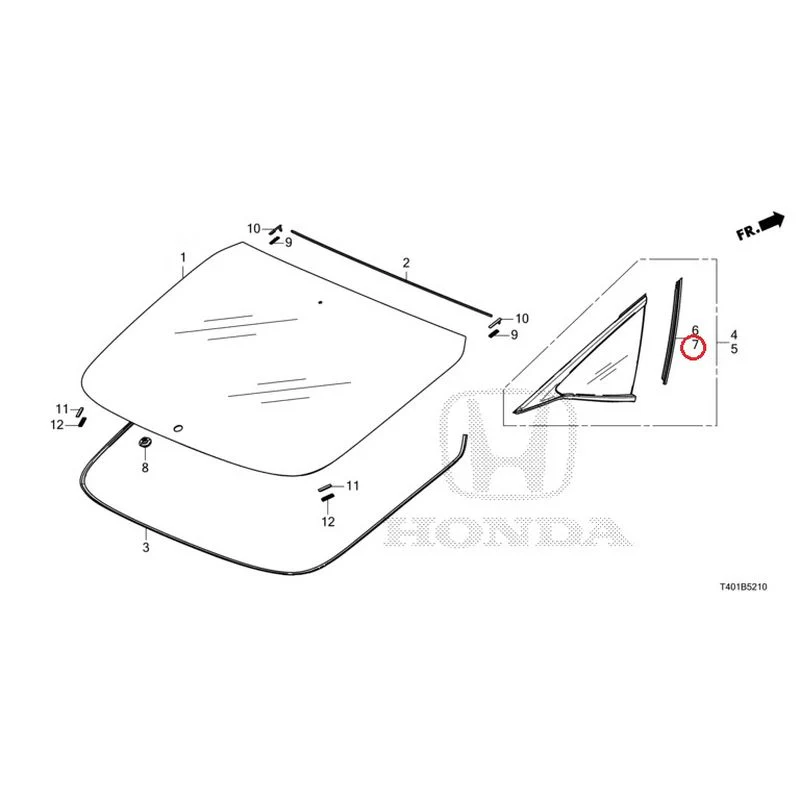 [NEW] JDM HONDA CIVIC FL5 2023 Rear Windshield Glass/Quarter Glass GENUINE OEM - Image 8