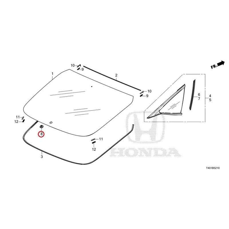 [NEW] JDM HONDA CIVIC FL5 2023 Rear Windshield Glass/Quarter Glass GENUINE OEM - Image 9