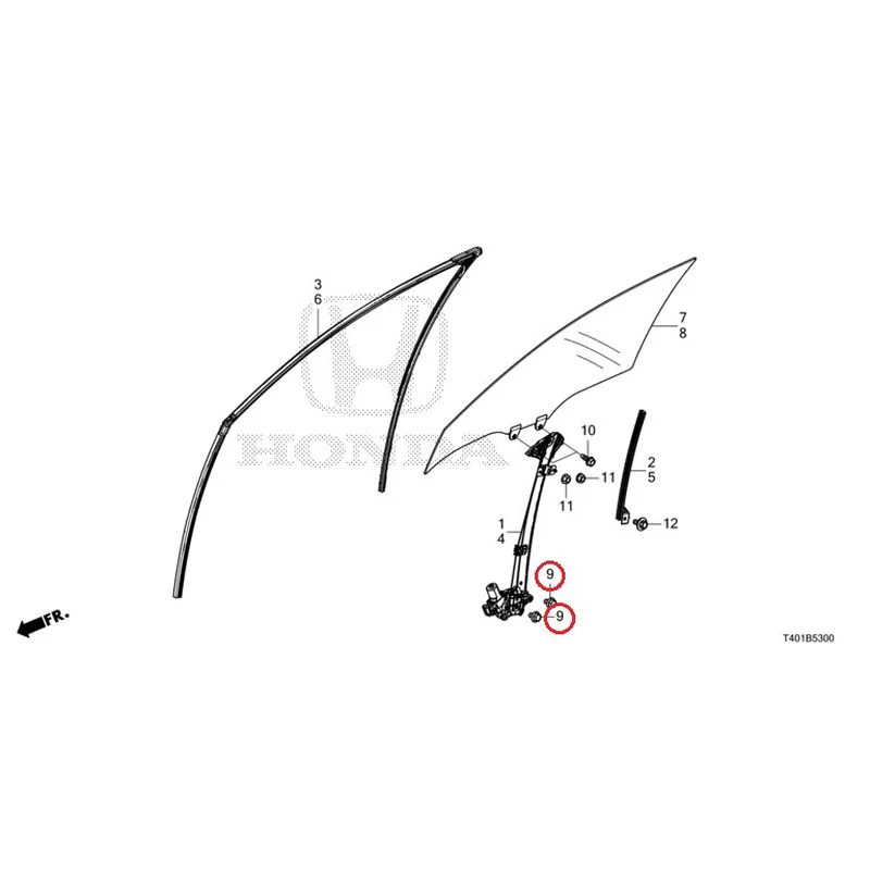 [NEW] JDM HONDA CIVIC FL5 2023 Front Door Glass/Door Regulator GENUINE OEM - Image 10