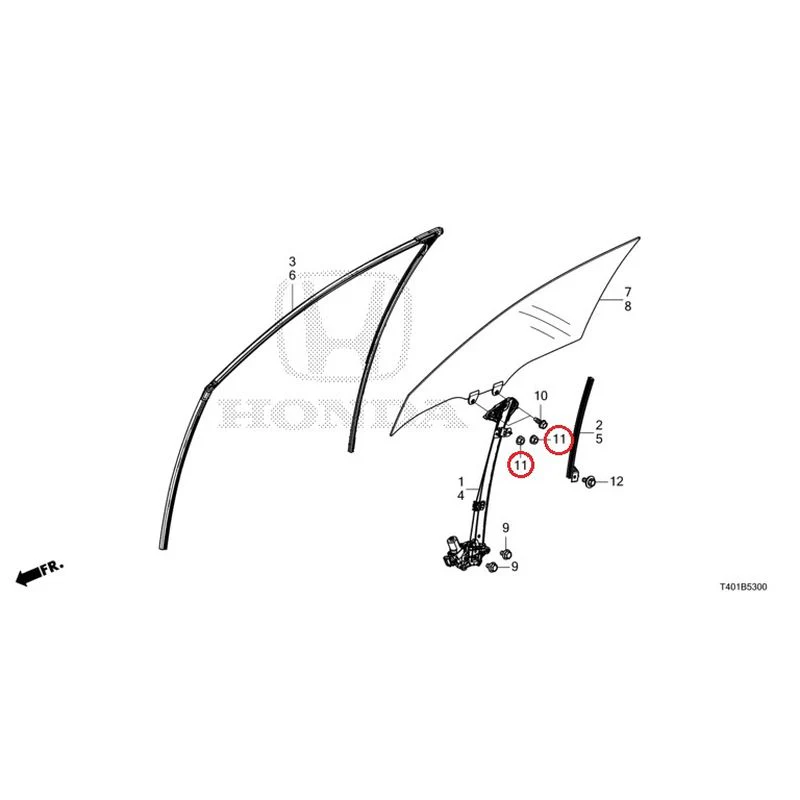 [NEW] JDM HONDA CIVIC FL5 2023 Front Door Glass/Door Regulator GENUINE OEM - Image 12