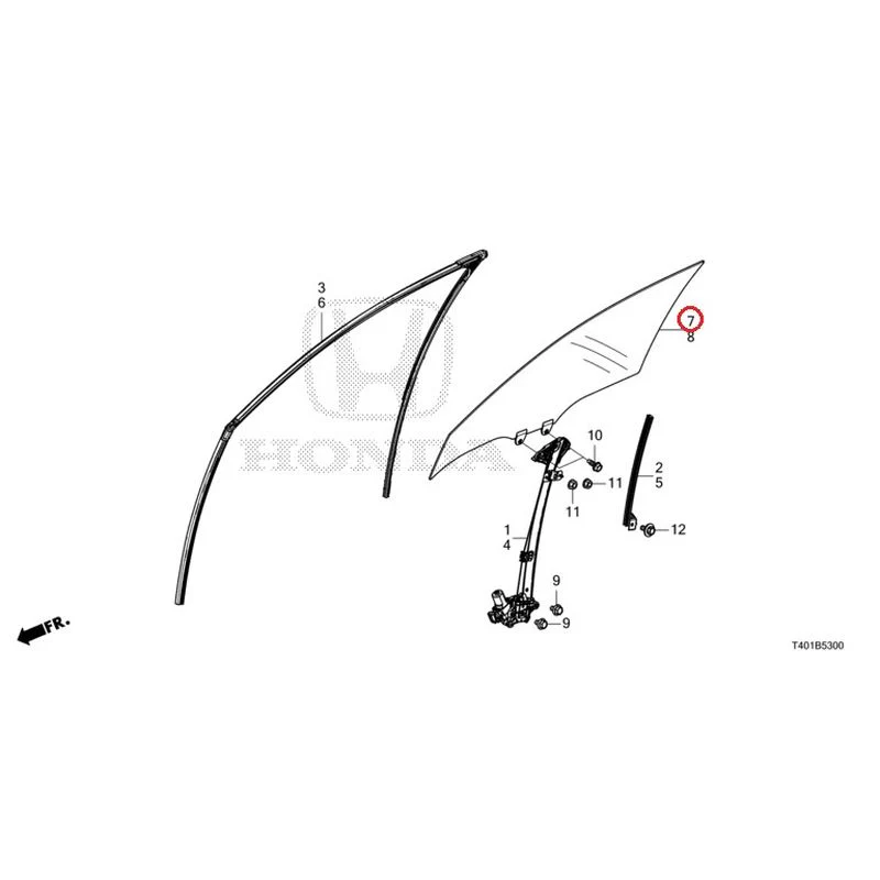 [NEW] JDM HONDA CIVIC FL5 2023 Front Door Glass/Door Regulator GENUINE OEM - Image 8