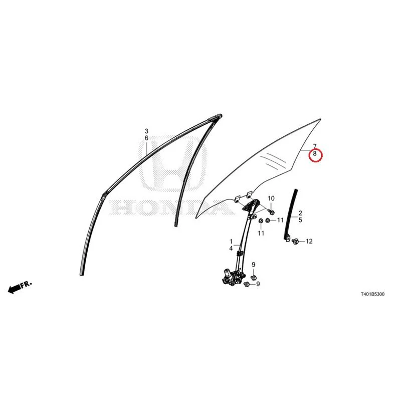 [NEW] JDM HONDA CIVIC FL5 2023 Front Door Glass/Door Regulator GENUINE OEM - Image 9