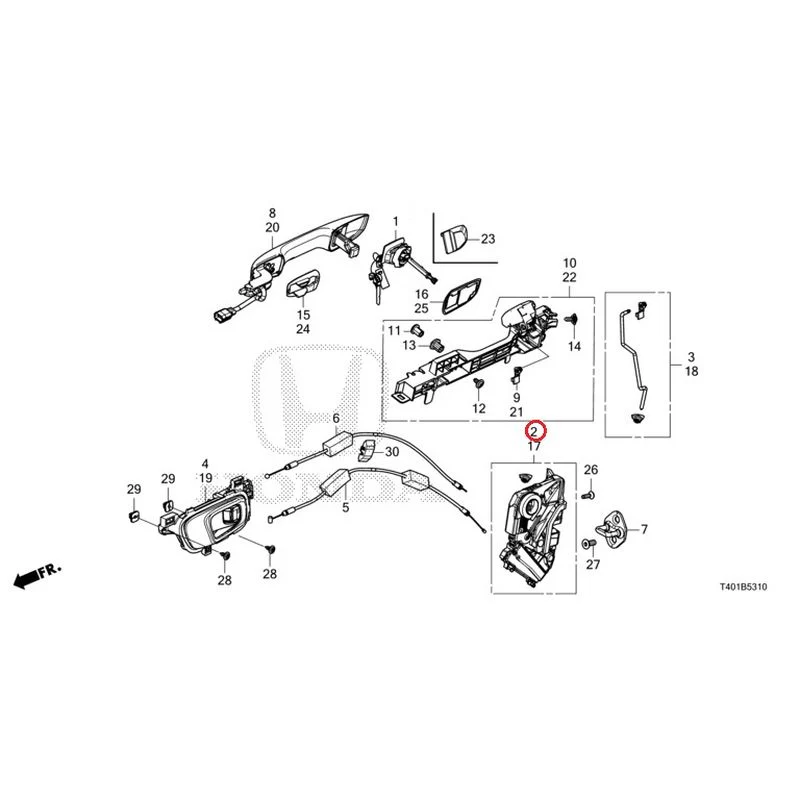 [NEW] JDM HONDA CIVIC FL5 2023 Front Door Locks/Outer Handles GENUINE OEM - Image 3