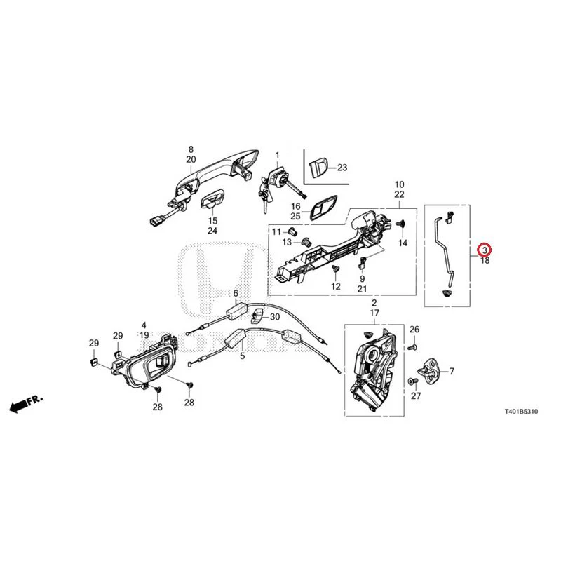 [NEW] JDM HONDA CIVIC FL5 2023 Front Door Locks/Outer Handles GENUINE OEM - Image 4