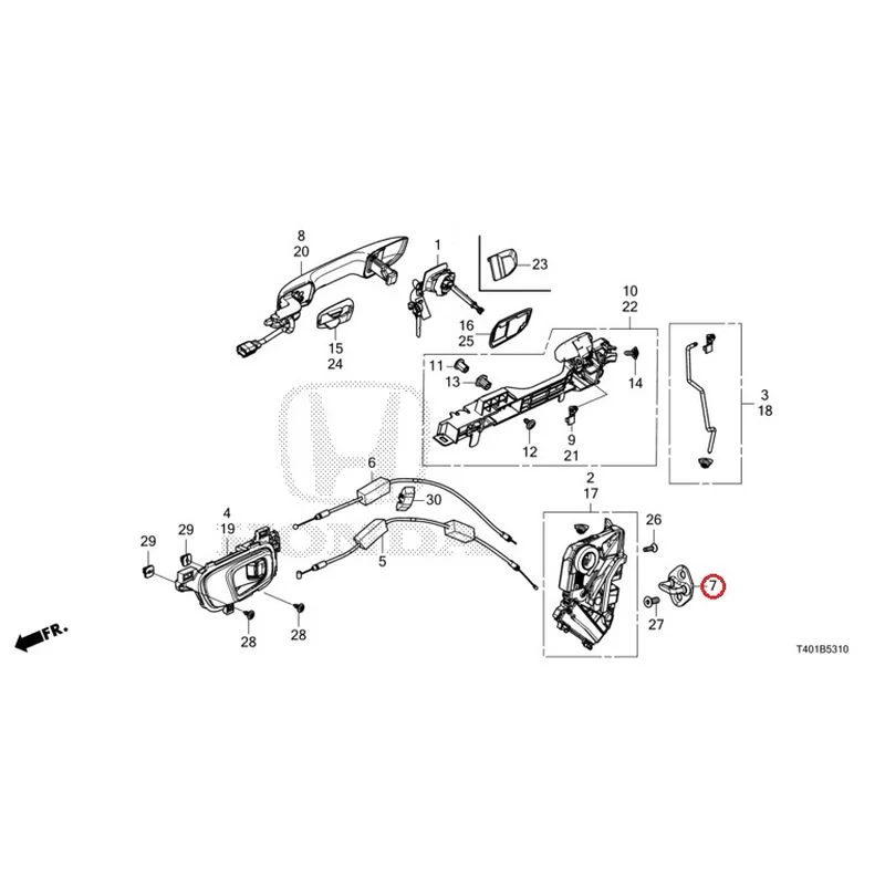 [NEW] JDM HONDA CIVIC FL5 2023 Front Door Locks/Outer Handles GENUINE OEM - Image 8