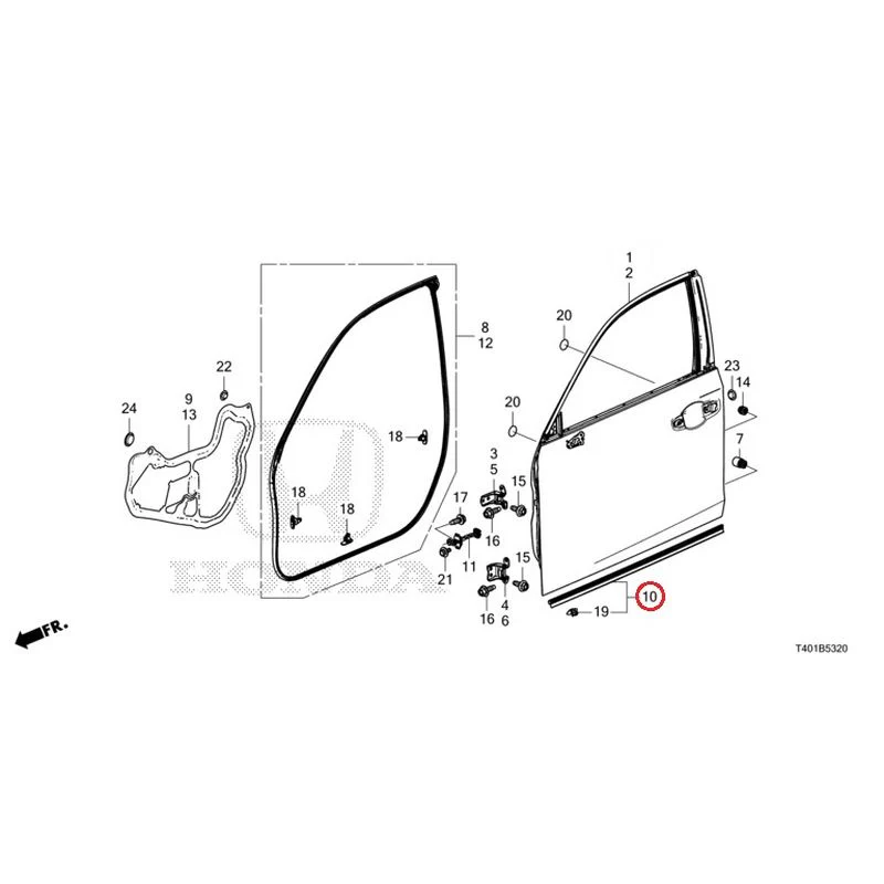 [NEW] JDM HONDA CIVIC FL5 2023 Front Door Panel GENUINE OEM - Image 11