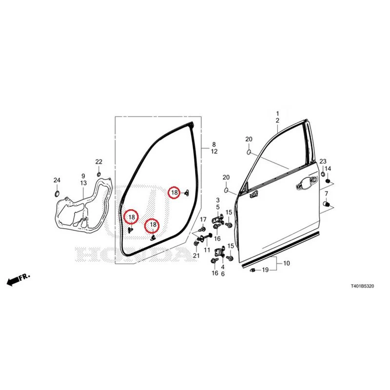 [NEW] JDM HONDA CIVIC FL5 2023 Front Door Panel GENUINE OEM - Image 20