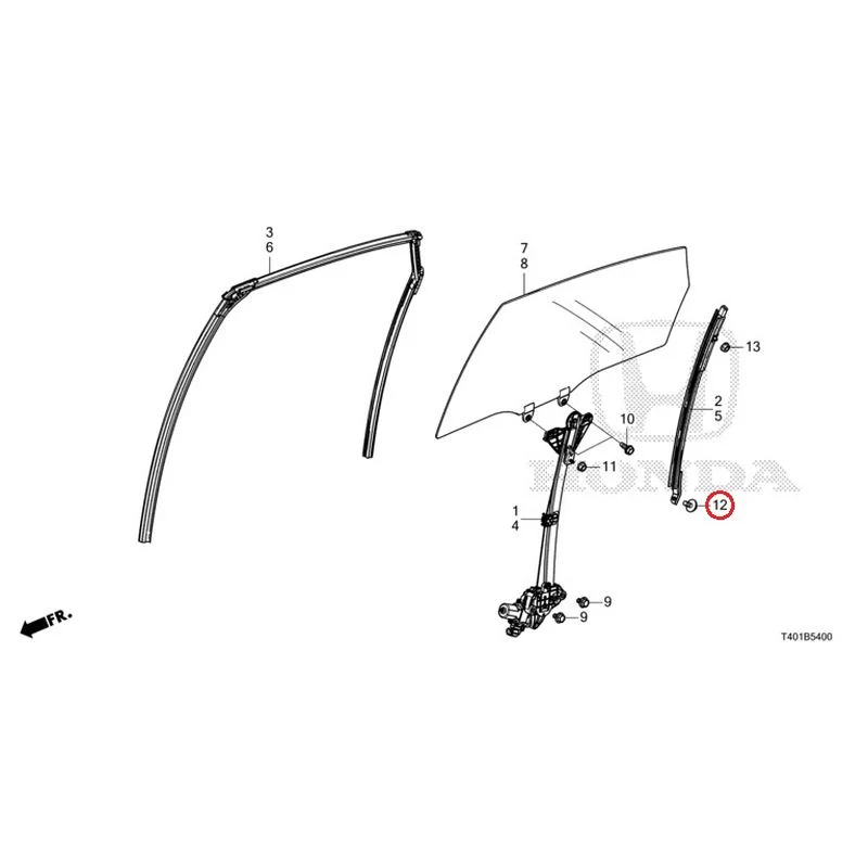 [NEW] JDM HONDA CIVIC FL5 2023 Rear Door Glass/Door Regulator GENUINE OEM - Image 13