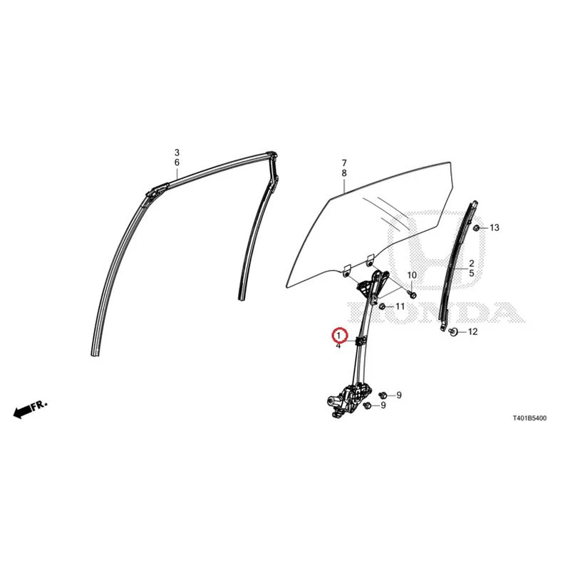 [NEW] JDM HONDA CIVIC FL5 2023 Rear Door Glass/Door Regulator GENUINE OEM - Image 2