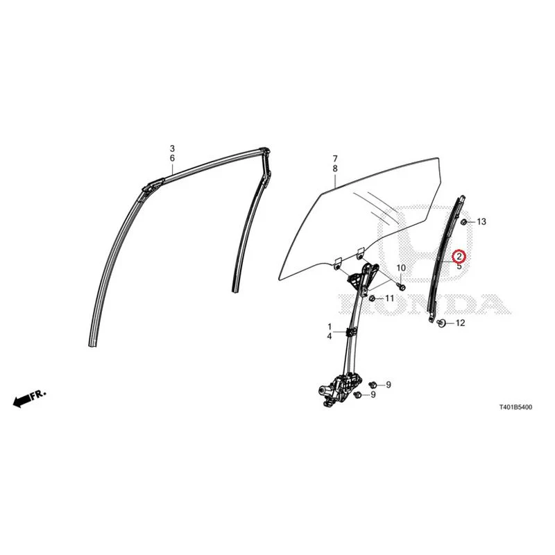 [NEW] JDM HONDA CIVIC FL5 2023 Rear Door Glass/Door Regulator GENUINE OEM - Image 3