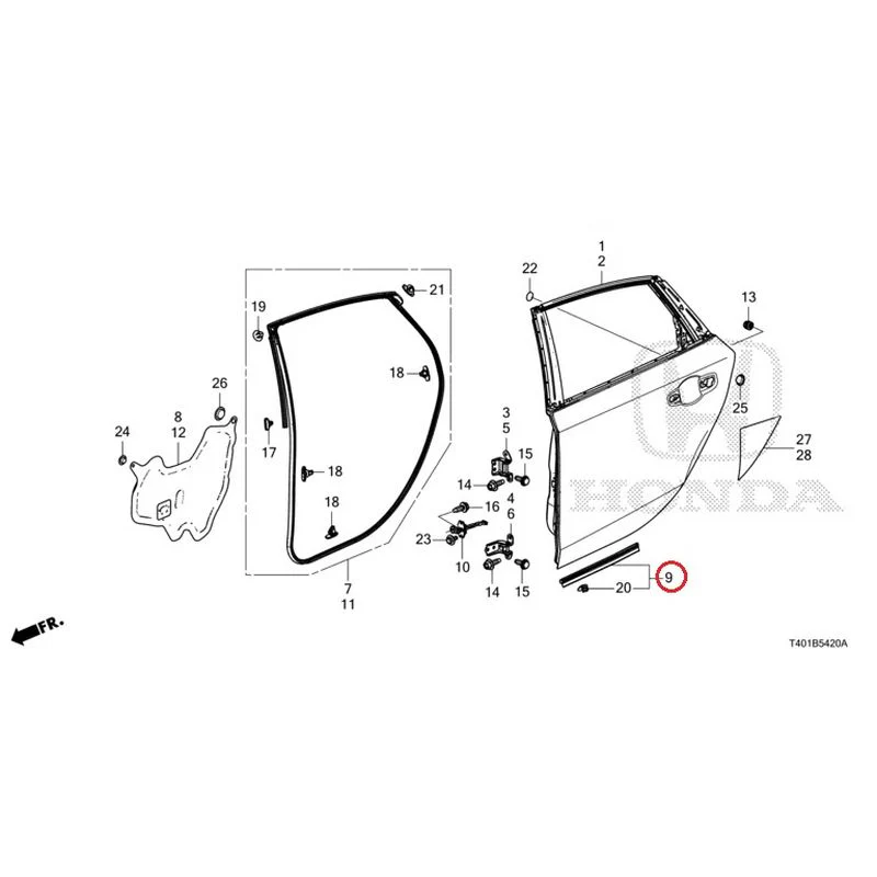 [NEW] JDM HONDA CIVIC FL5 2023 Rear Door Panel GENUINE OEM - Image 10
