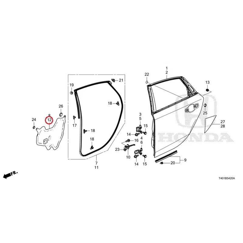 [NEW] JDM HONDA CIVIC FL5 2023 Rear Door Panel GENUINE OEM - Image 13