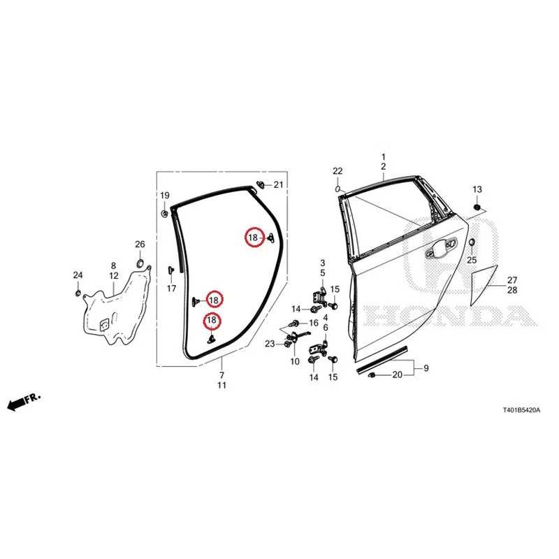 [NEW] JDM HONDA CIVIC FL5 2023 Rear Door Panel GENUINE OEM - Image 20