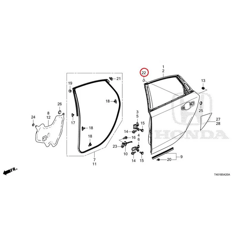 [NEW] JDM HONDA CIVIC FL5 2023 Rear Door Panel GENUINE OEM - Image 24