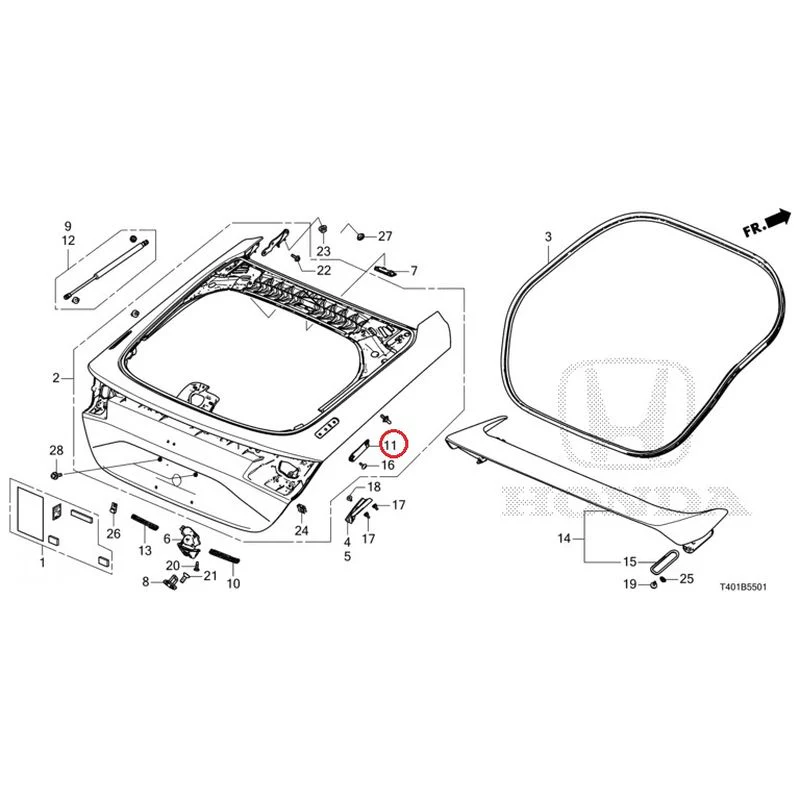 [NEW] JDM HONDA CIVIC FL5 2023 Tailgate (Type R) GENUINE OEM - Image 12