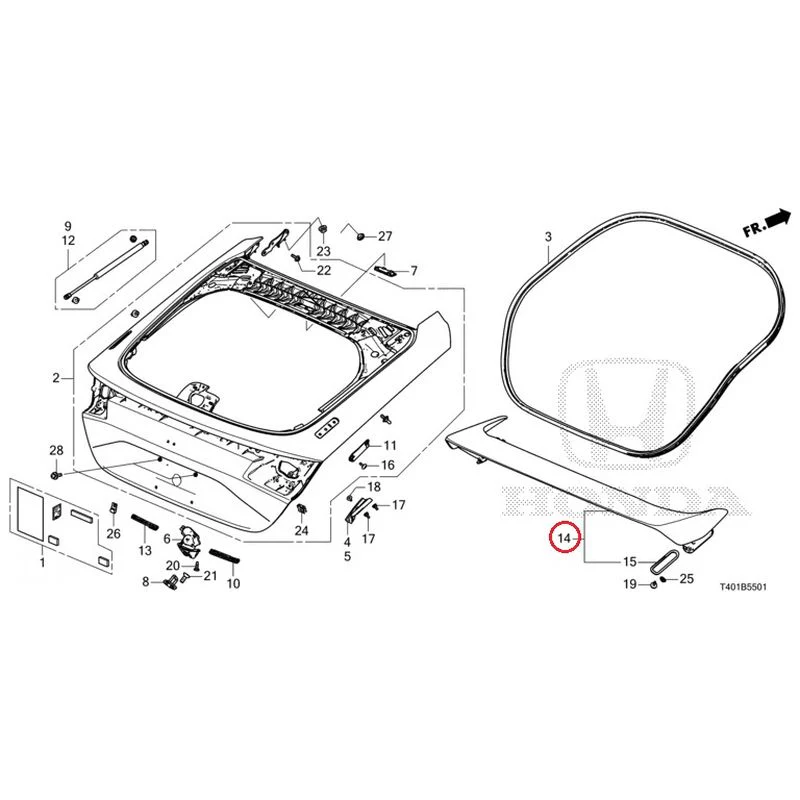 [NEW] JDM HONDA CIVIC FL5 2023 Tailgate (Type R) GENUINE OEM - Image 15