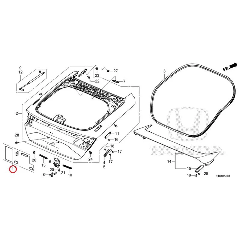 [NEW] JDM HONDA CIVIC FL5 2023 Tailgate (Type R) GENUINE OEM - Image 2