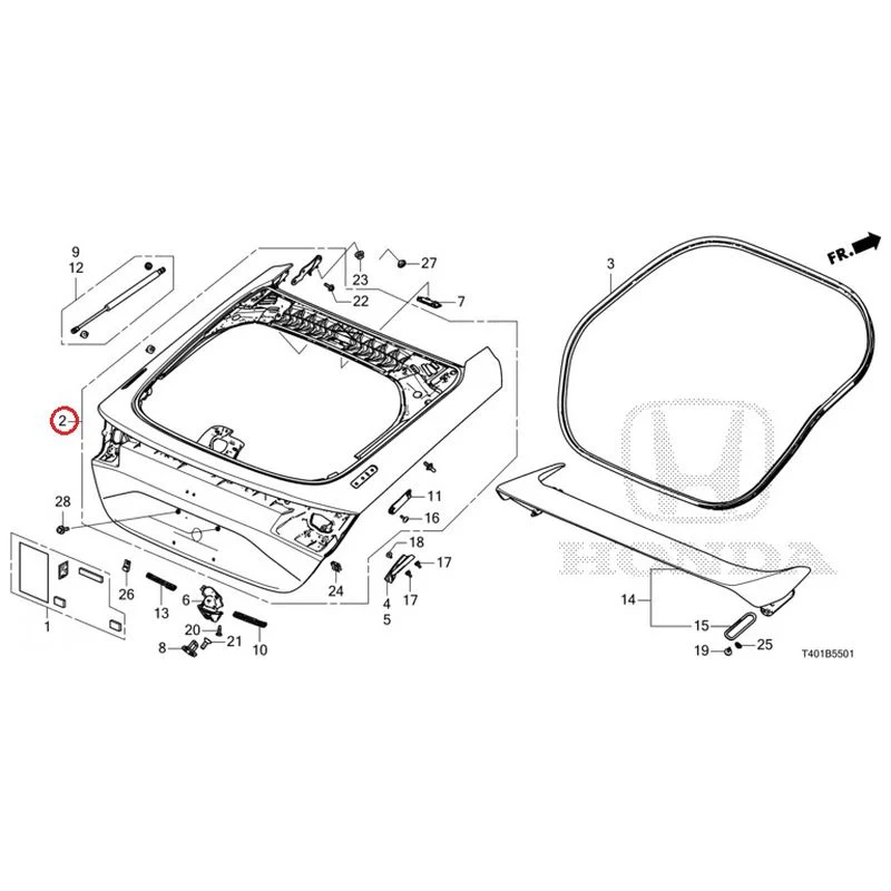 [NEW] JDM HONDA CIVIC FL5 2023 Tailgate (Type R) GENUINE OEM - Image 3