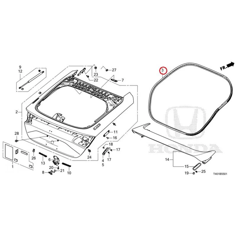 [NEW] JDM HONDA CIVIC FL5 2023 Tailgate (Type R) GENUINE OEM - Image 4