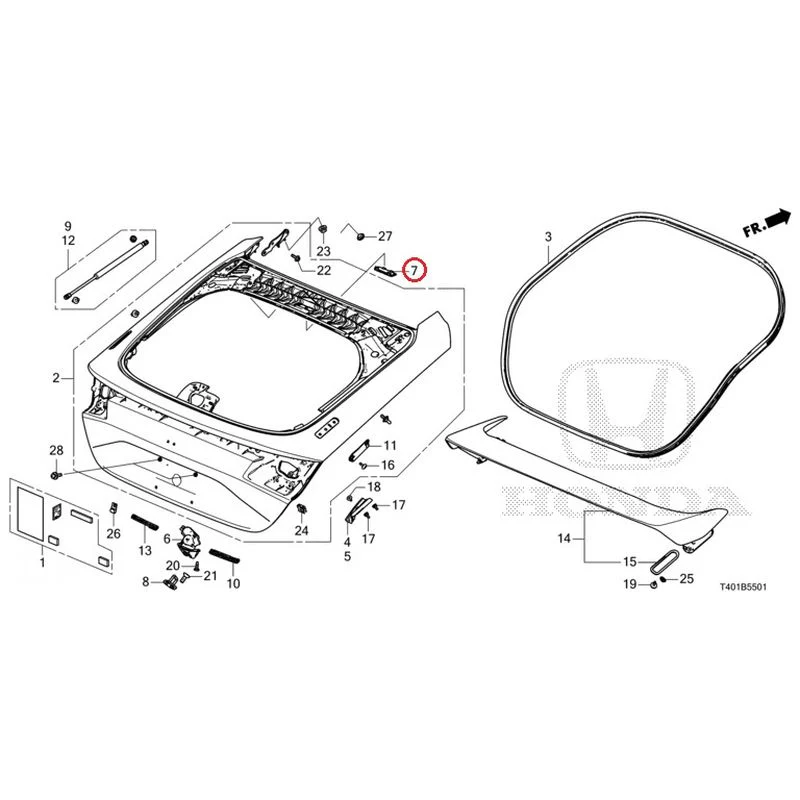 [NEW] JDM HONDA CIVIC FL5 2023 Tailgate (Type R) GENUINE OEM - Image 8