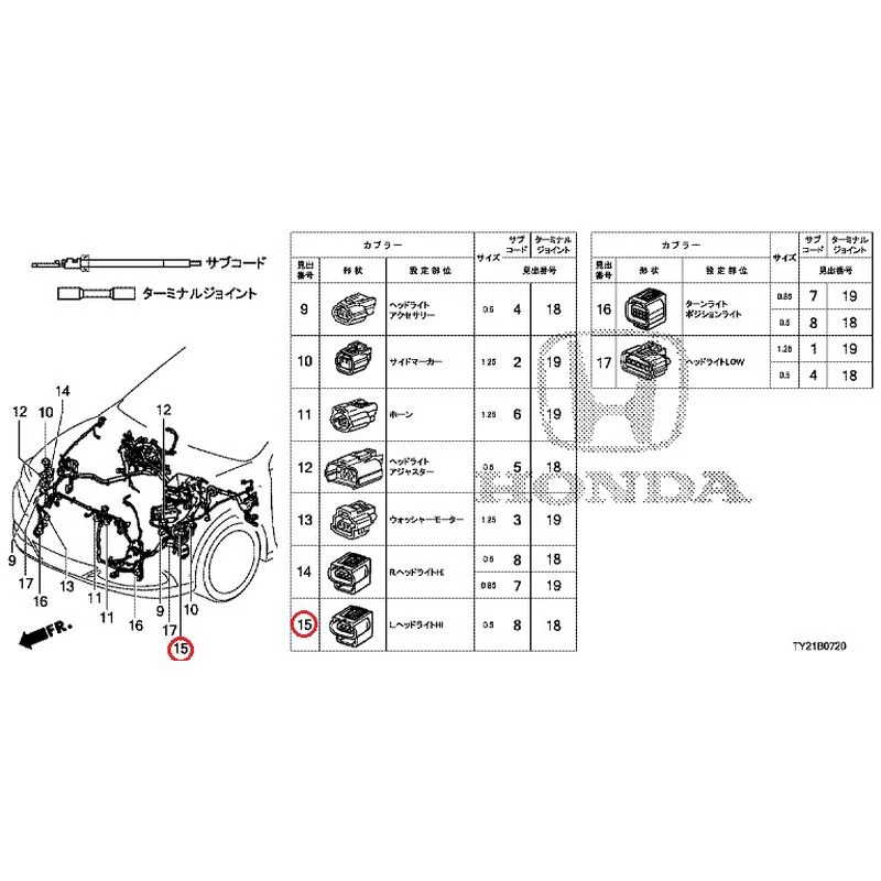 [NEW] JDM HONDA LEGEND HYBRID KC2 2016 Electrical Connector (Front)(100/110/500/510) GENUINE OEM - Image 16