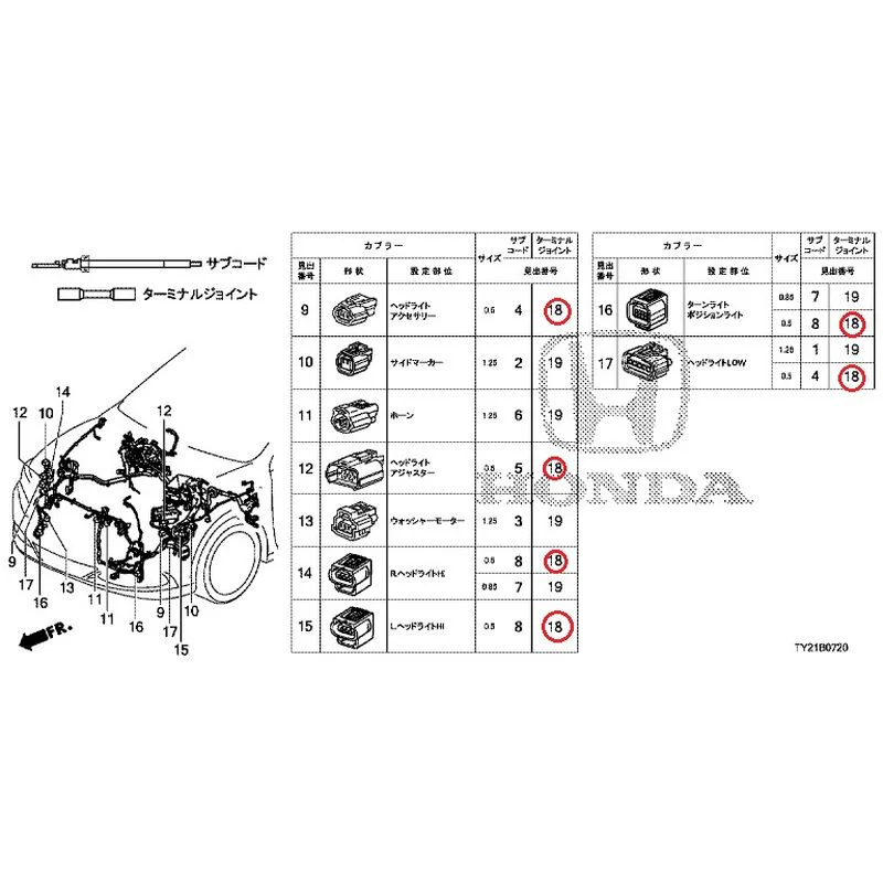 [NEW] JDM HONDA LEGEND HYBRID KC2 2016 Electrical Connector (Front)(100/110/500/510) GENUINE OEM - Image 19