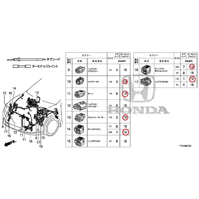 [NEW] JDM HONDA LEGEND HYBRID KC2 2016 Electrical Connector (Front)(100/110/500/510) GENUINE OEM - Image 20