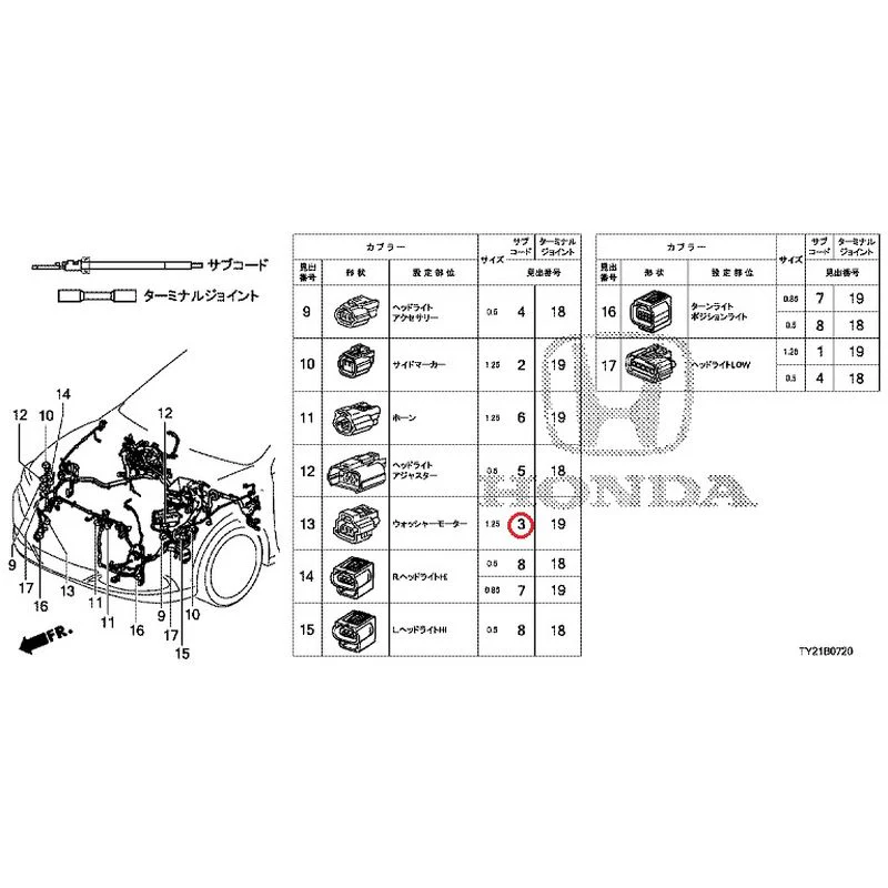 [NEW] JDM HONDA LEGEND HYBRID KC2 2016 Electrical Connector (Front)(100/110/500/510) GENUINE OEM - Image 4