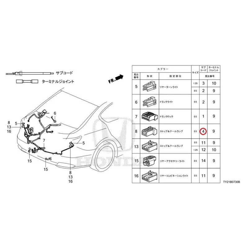 [NEW] JDM HONDA LEGEND HYBRID KC2 2016 Electrical Connector (Rear) GENUINE OEM - Image 5