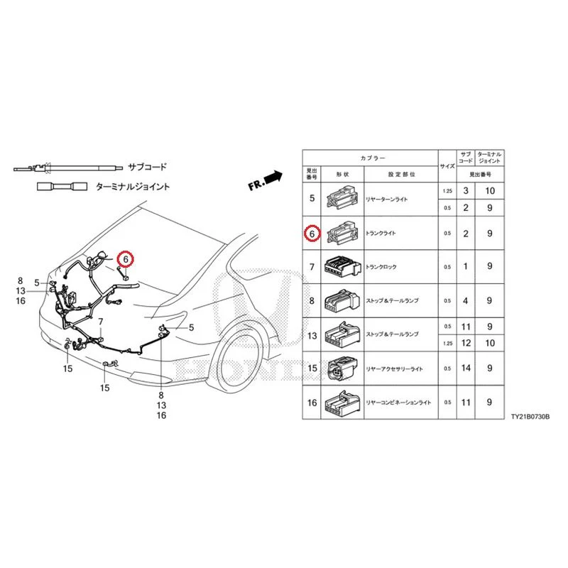 [NEW] JDM HONDA LEGEND HYBRID KC2 2016 Electrical Connector (Rear) GENUINE OEM - Image 7