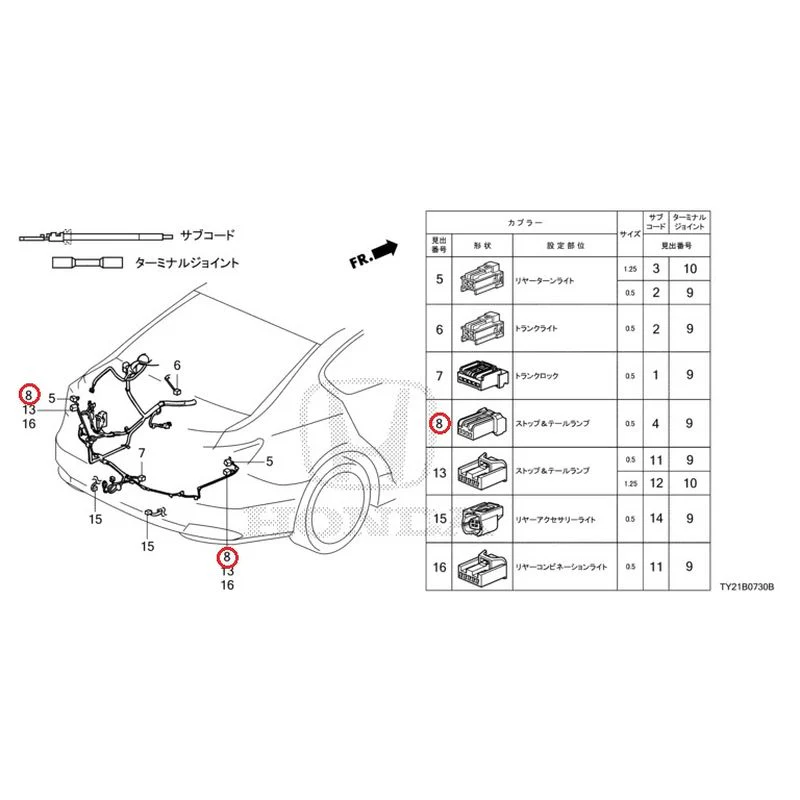 [NEW] JDM HONDA LEGEND HYBRID KC2 2016 Electrical Connector (Rear) GENUINE OEM - Image 9