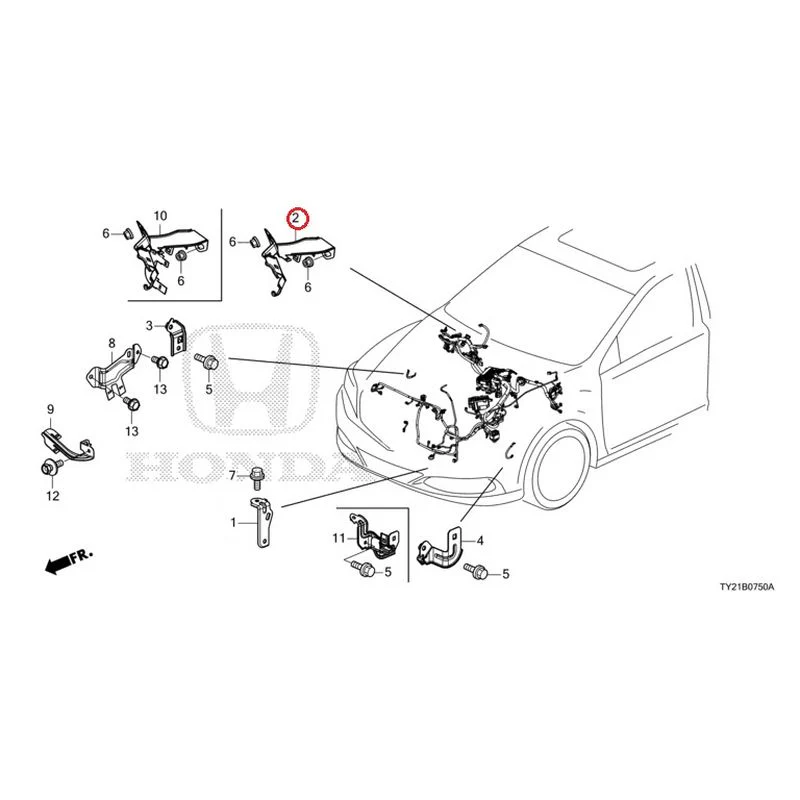 [NEW] JDM HONDA LEGEND HYBRID KC2 2016 Wiring Harness Bracket GENUINE OEM - Image 3